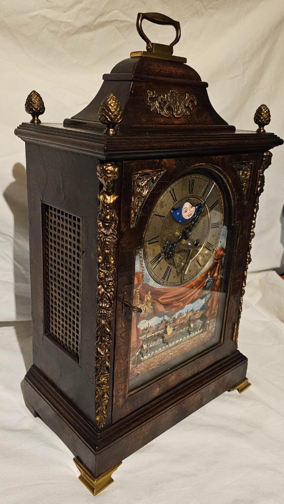 antieke tafelklok met scheepjes mechaniek, Antiek en Kunst, Antiek | Klokken, Ophalen