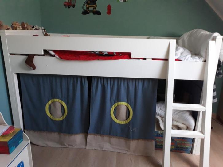 Hoogslaper, Kinderen en Baby's, Kinderkamer | Bedden, Gebruikt, 180 cm of meer, 85 tot 100 cm, Hoogslaper of Stapelbed, Lattenbodem