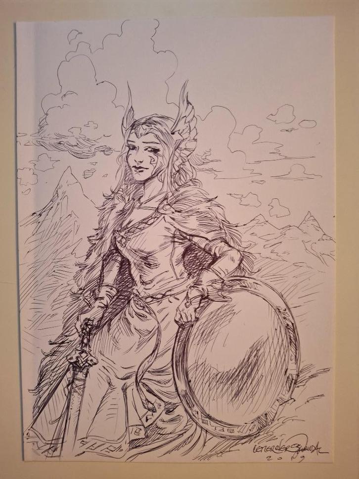 Secrets du monde d'Aquilon + tekening Elfen (HC), Boeken, Stripverhalen, Zo goed als nieuw, Eén stripboek, Ophalen of Verzenden