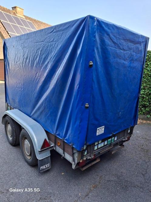 Remorque  geremd dubbelas, Auto diversen, Aanhangers en Bagagewagens, Gebruikt, Ophalen