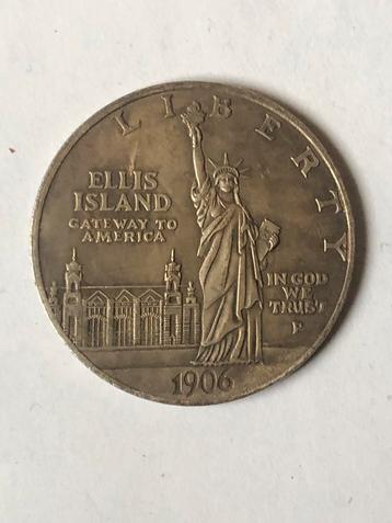 Amerikaanse dollar Liberty Ellis Island 1906