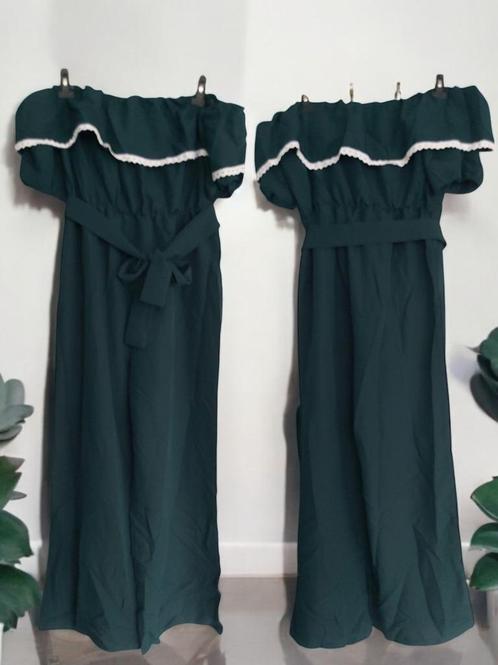 Offshoulder jumpsuit donkergroen XL, Kleding | Dames, Jumpsuits, Nieuw, Maat 46/48 (XL) of groter, Groen, Verzenden