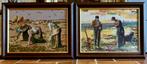 2 Vintage Het Angelus Jean-Francois Millet oogstboer boeren, Antiek en Kunst, Kunst | Schilderijen | Klassiek, Ophalen of Verzenden