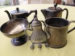4 delige Vintage art potjes ( zilver ) potjes en 1 sleutelh, Ophalen of Verzenden, Zilver