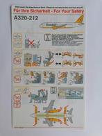 Carte de sécurité Condor Berlin Airbus A320-212, Collections, Aviation, Carte, Photo ou Gravure, Enlèvement ou Envoi, Neuf