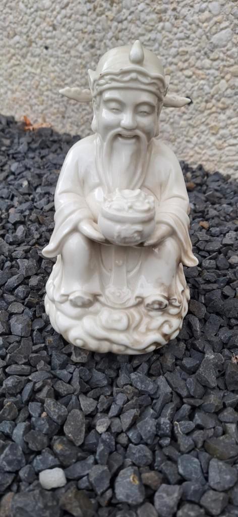 Antiek Chinees Dehua porseleinen beeld., Antiquités & Art, Antiquités | Porcelaine, Enlèvement ou Envoi