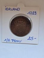 Ierland 1/2 penny 1789, Ophalen of Verzenden