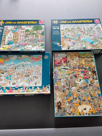 Lot 4 puzzels Jan van Haasteren. beschikbaar voor biedingen
