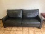 lederen zetel, Huis en Inrichting, Ophalen, Zwart leder, Tweepersoons, Leer