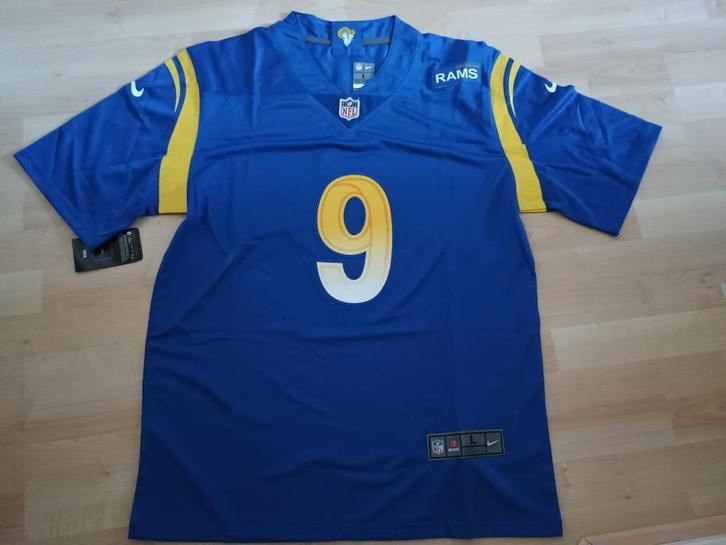 Los Angeles Rams Jersey Stafford maat: L, Kleding | Heren, Sportkleding, Nieuw, Overige typen, Maat 52/54 (L), Blauw, Verzenden