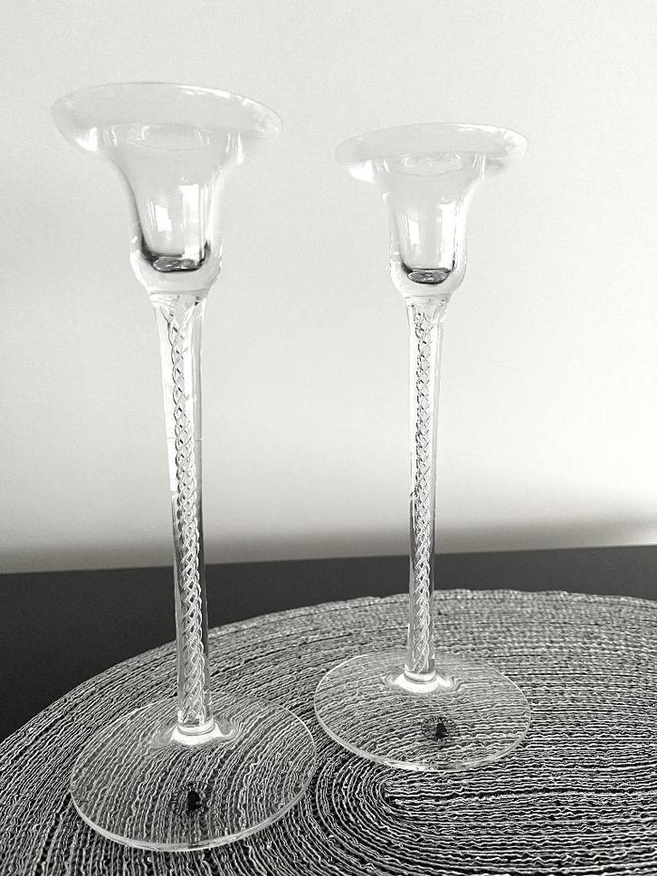 Mondgeblazen air twist kandelaars, Ikea vintage., Huis en Inrichting, Woonaccessoires | Kandelaars en Kaarsen, Nieuw, Kandelaar
