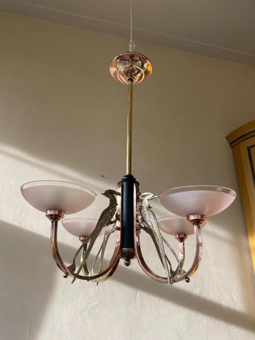 Lamp Hanglamp Art Deco 1930 Degue Frans, Antiquités & Art, Antiquités | Éclairage, Enlèvement ou Envoi