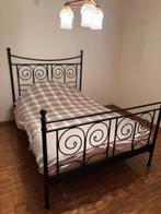 Zwart metalen bed 140/200, 140 cm, Landelijk, Enlèvement, Utilisé