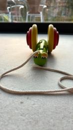 Plantoys houten trekdier slak, Kinderen en Baby's, Speelgoed | Houten speelgoed, Ophalen, Gebruikt, Duw- of Trekspeelgoed