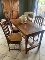 Table + 6 chaises (Chêne massif antique), Ophalen
