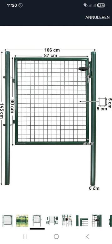 Tuinpoort met slot  beschikbaar voor biedingen
