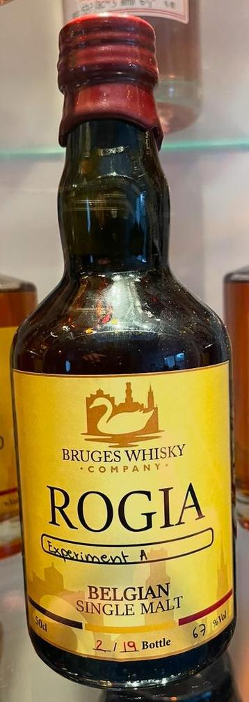 Rogia Brugse Whisky Experiment A te koop (unieke fles). beschikbaar voor biedingen