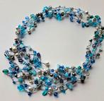 Prachtige handgemaakte ketting met kristallen en parels. (gé, Enlèvement ou Envoi