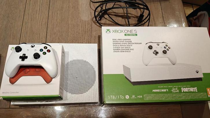 xbox one s all digital 1 tb, Games en Spelcomputers, Spelcomputers | Xbox One, Gebruikt, Xbox One S All-digital, 1 TB, Met 1 controller