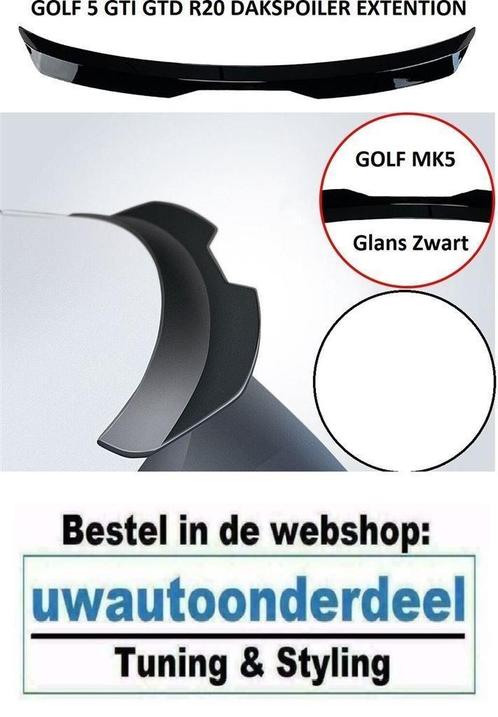 Achterklep Spoiler Glans Zwart Geschikt voor VW Golf 5 GTI, Auto diversen, Tuning en Styling, Verzenden