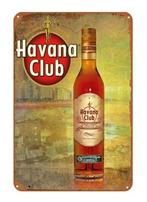 Vintage metalen bordjes Havana Club (30x20cm), Ophalen of Verzenden, Nieuw
