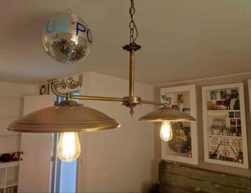 Mooie antieke hanglamp- biljartlamp