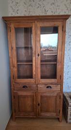 Vitrinekast in massieve teak, Huis en Inrichting, Kasten | Buffetkasten, Ophalen