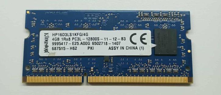 Laptop Geheugen 4GB - 1RX8 PC3L, Computers en Software, RAM geheugen, Gebruikt, Laptop, 4 GB, Overige soorten, Ophalen of Verzenden