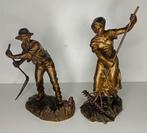 Paar bronzen sculpturen, Antiek en Kunst, Ophalen of Verzenden, Brons