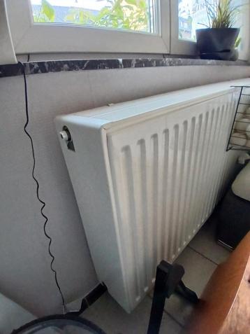 Horizontale, dubbele radiator met thermostatische kraan beschikbaar voor biedingen