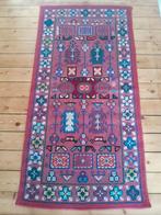 Handgemaakt vloerkleed, vintage boheemse stijl, roze/paarse, Gebruikt, Turc traditionnel, 150 tot 200 cm, Rechthoekig