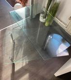 Glazen salontafel (113cm x65,5cm), Huis en Inrichting, Tafels | Salontafels, Ophalen, Gebruikt