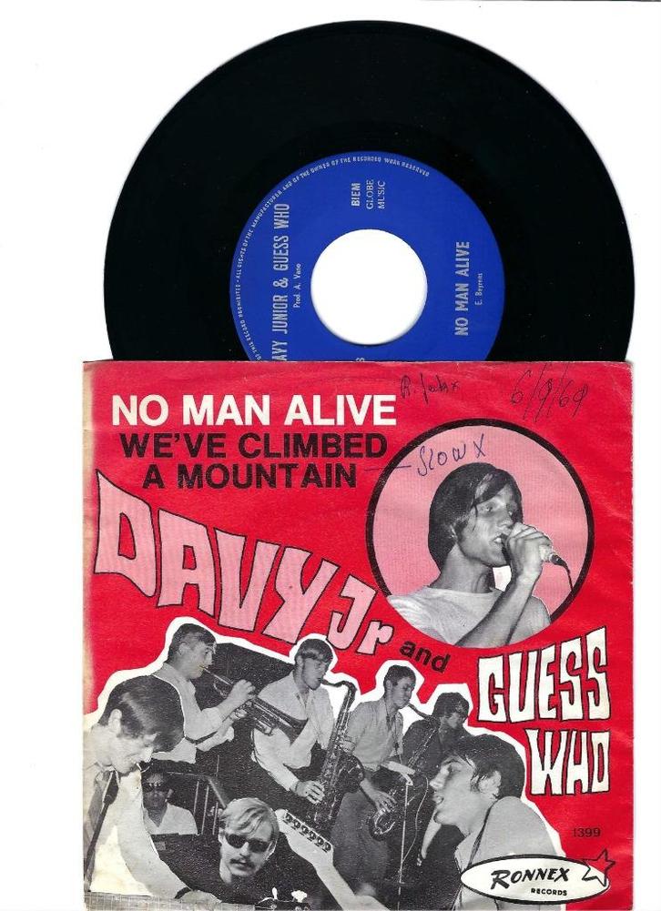 Davy Jr And Guess Who – No Man Alive, Cd's en Dvd's, Vinyl Singles, Gebruikt, Single, R&B en Soul, 7 inch, Ophalen of Verzenden