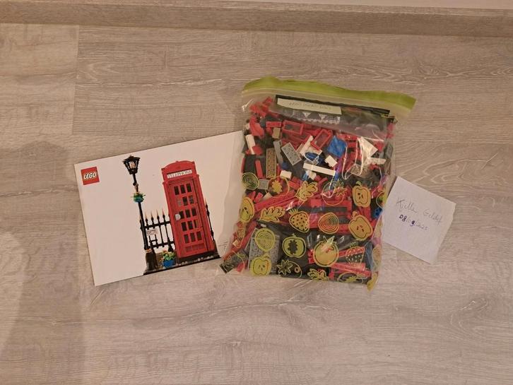 LEGO Ideas 21347 Red London Telephone Box - eenmalig gebouwd, Kinderen en Baby's, Speelgoed | Duplo en Lego, Zo goed als nieuw
