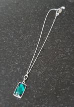 Swarovski ketting met groene hanger, Handtassen en Accessoires, Kettingen, Ophalen of Verzenden, Zo goed als nieuw, Groen, Overige materialen