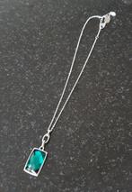 Swarovski ketting met groene hanger, Ophalen of Verzenden, Zo goed als nieuw, Groen, Overige materialen