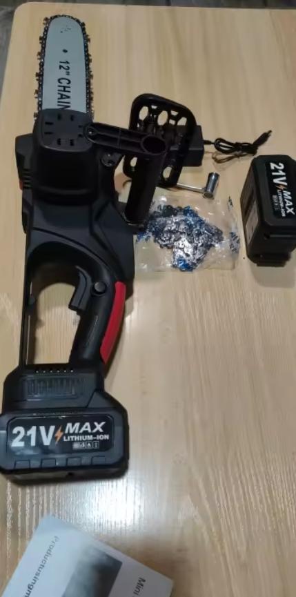 Tronçonneuse sans fil 12 pouces 21V, Doe-het-zelf en Bouw, Gereedschap | Zaagmachines, Zo goed als nieuw, Kettingzaag, 1200 watt of meer