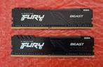 16gb DDR4 Kit (2x8, 3200Mhz, CL16) Kingston Fury Beast, Informatique & Logiciels, Enlèvement ou Envoi, DDR4, Info@retrogamed.be