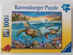 Puzzel ravensburger 100 XXL zeeschildpadden, Ophalen of Verzenden, Meer dan 50 stukjes, Zo goed als nieuw, 6 jaar of ouder