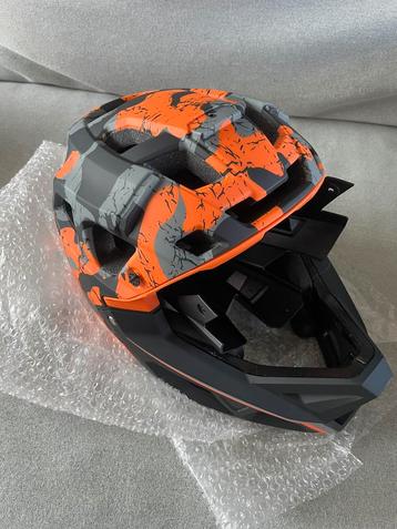 Mountain bike helmet Lixada full face, orange camouflage L beschikbaar voor biedingen