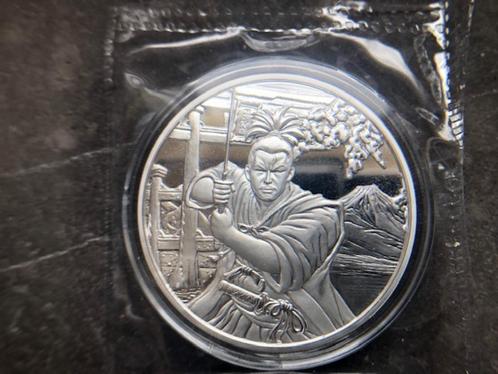 2022 Fiji - Ancient warriors - Samurai - 1 oz silver, Postzegels en Munten, Edelmetalen en Baren, Zilver, Ophalen of Verzenden