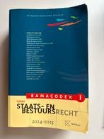 BAMACODEX1 - Staats- en bestuursrecht 2024/2025, Boeken, Studieboeken en Cursussen, Ophalen of Verzenden, Gelezen, Hogeschool