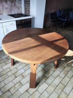 TE KOOP!!! RONDE EIKEN TAFEL!!!, Huis en Inrichting, Tafels | Eettafels, Ophalen, Gebruikt, Rond, Eikenhout