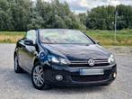 VW GOLF 6 CABRIO 1.4TSi 2014 EU5B AUTOMAAT BENZIN Gekeurd, Auto's, Cabriolet, Zwart, Leder, Golf