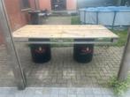 2x Stevige Houten Tuin-/Feesttafels Pallet Statafels, Ophalen, Gebruikt