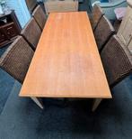 Tafel met 6 stoelen, Huis en Inrichting, Ophalen, Gebruikt, Landelijk, 6 tot 8 stoelen
