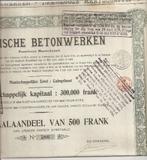 Kempische Betonwerken - 1922, 1920 tot 1950, Ophalen of Verzenden, Aandeel
