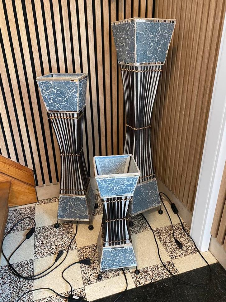 Lampes de createur mosaique, Huis en Inrichting, Lampen | Vloerlampen, Gebruikt, Minder dan 100 cm, Ophalen