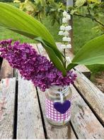3 soliflores bouteilles violettes, idée sympa pour Maman, Huis en Inrichting, Woonaccessoires | Vazen, Glas, Gebruikt, Wit