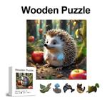 Wooden Puzzle - Egel met appeltjes - L, Ophalen of Verzenden, Minder dan 500 stukjes, Zo goed als nieuw, Legpuzzel
